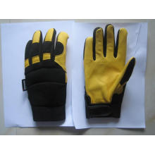 Deerskin Leather Mechanic Work Glove with Full Liner